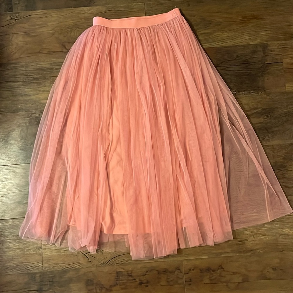 Pink chiffon skirt
